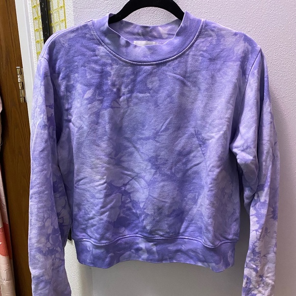 Cotton Citizen Milan Mock Neck Lavendar Tie Dye Sweatshirt Medium - Picture 1 of 3